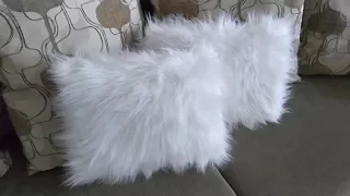 No sew Faux Fur Pillows