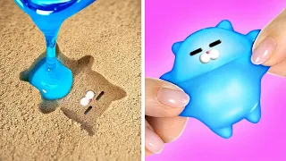 Live. I Made a Squishy Cat in the Sand! Best DIY fidgets, Slimes, crafts and Hacks for Cat Lovers