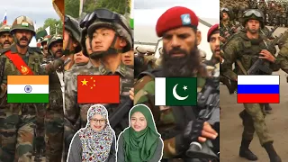 India vs Pakistan vs China vs Russia Army | Malaysian Girl Reaction