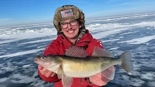FIRST ICE Red Lake Walleye Fishing 2022