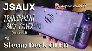 JSAUX Transparent Back Cover with Fan Vent for Steam Deck OLED Review (Purple Color)