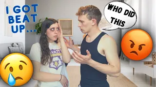 I GOT BEAT UP PRANK ON BOYFRIEND!! *CUTE*