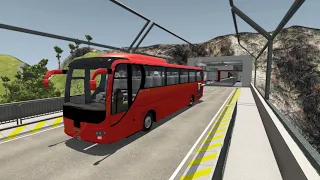 BeamNG.Drive Man Bus Mod Big Ramp Jump Crash Test