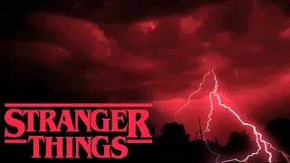 Stranger Things Lightning Pt. 2 (FLASHING RED LIGHT WARNING) Visual Effect Upside Down Thunder Edit