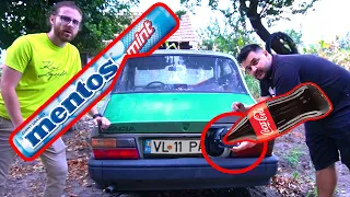 Ce se INTAMPLA daca PUI Coca Cola SI Mentos in DACIA!