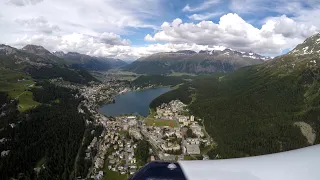 From Bad Ragaz to St. Moritz / Samedan - mountain flying in the Swiss Alps.