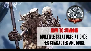 Divinity original sin 2  how to Summon multiple creatures at once  per character
