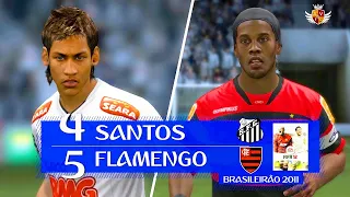 FLAMENGO 5 x 4 SANTOS RECRIADO NO FIFA 12 - JOGOS HISTÓRICOS