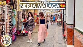 🇪🇸 NERJA, Spain (Málaga) | Costa del Sol | 4K HDR Walking Tour 2021 | City Ambience