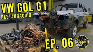 𝗗𝗘𝗦𝗠𝗢𝗡𝗧𝗔𝗝𝗘 del 𝗠𝗢𝗧𝗢𝗥 y VERIFICACION DE COMPRESION / Restauración VW GOL G1 𝗘𝗽. 𝟬𝟲 - FOSCHI