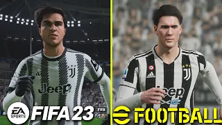 FIFA 23 vs eFootball 2022 (PES 2022) Early Graphics Comparison