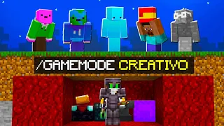 Minecraft Manhunt pero secretamente usé el modo CREATIVO..