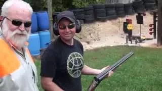 10 Gauge Double Barrel Shotgun Shooting