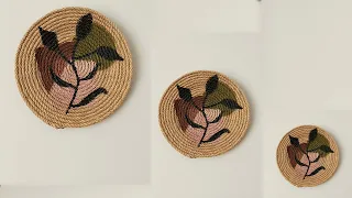 DIY BOHO BASKET WALL DECOR  - Very Easy Craft - Jüte Rope Crafts