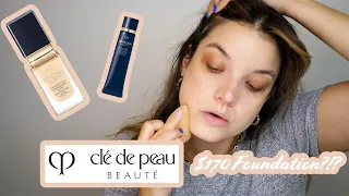 CLE DE PEAU RADIANT FLUID MATTE FOUNDATION | $170!!!! IS IT WORTH IT? | first impression + wear test