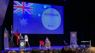 Teena citizenship ceremony 🇦🇺 Australian National Anthem ✌️🇦🇺