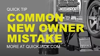 The Most Common Mistake New QuickJack Owners Make