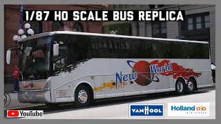 1/87 HO Scale Holland OTO New World Vanhool C2045 Diecast Bus Replica!