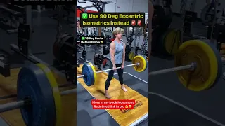 STOP 🛑 Doing Heavy DEADLIFTS from the Floor! Do 90 Degree Eccentric Isometrics Semi Sumo RDL Example