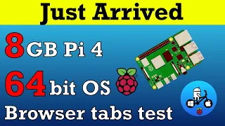 NEW 8GB Raspberry Pi 4. Browser tabs test 64bit Raspberry Pi OS Vs 32 bit Raspbian Twist. OS