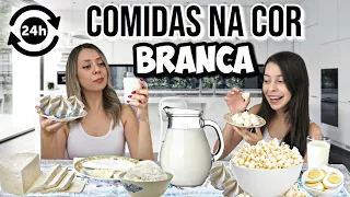 24 HORAS COMENDO SÓ COMIDA DA COR BRANCA