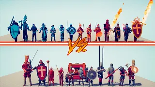 MEGA MEDIEVAL TEAM vs ICE AND FIRE TEAM - Totally Accurate Battle Simulator | TABS