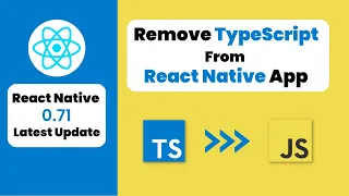 Remove TypeScript from  React Native app 0.71 | React Native full course for beginners | Mr DevGeek