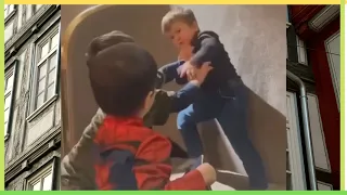 Mini Khabib Hasbulla vs spiderman and soldier fight !  😂