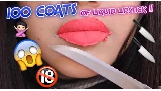 100 COATS OF LIQUID LIPSTICK -  (DO NOT TRY THIS AT HOME)  | THREEGALSONEBLOG