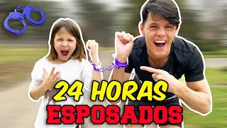 ESPOSADOS CON MI HERMANA CHLOE ¿QUIEN AGUANTA MÁS? RETO 24 HORAS *sale mal*