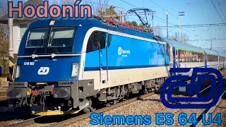🇨🇿Чехия ст.Hodonin  Siemens ES 64 U4 с пассажирским поездом