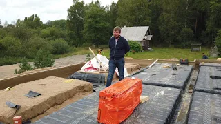 Фундамент на уклоне. Такой фигней я еще не занимался. (6 серия)