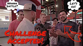 Poppin John challenges random people to dance battle! The reactions are 😂