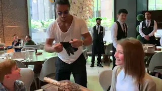 saltbae cuts our steak