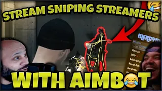 STREAM SNIPING STREAMERS WITH AIMBOT (GTA 5 RP)