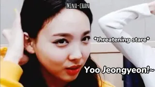 Nayeon being *so done* about finding out something on Jeongyeon's phone