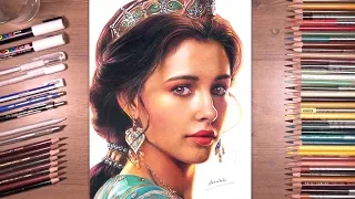 Drawing Aladdin - Princess Jasmine (Naomi Scott)