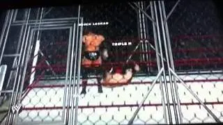 WWE '13 Extreme Rules 2013 Triple H vs Brock Lesnar Steel Cage Match
