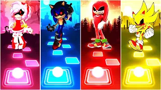 Amy Exe - Sonic Exe - Knuckles Exe - Super Sonic Exe || Tiles Hop EDM Rush