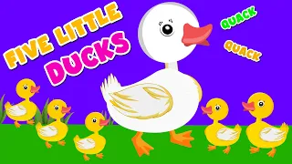 Five Little Ducks (Kids Songs) The Soft Roots -  Nursery Rhymes & Kids Songs | Kids Poems | Cartoons