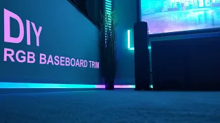 DIY RGB BASEBOARD TRIM - START TO FINISH - DIFFUSING LED STRIP LIGHTS