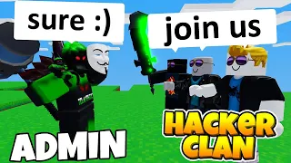 I Tried Out for a HACKER Clan as an ADMIN (Roblox BedWars)