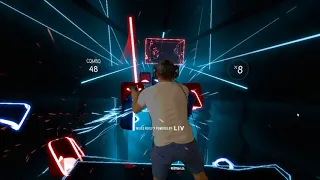 Beat Saber - Escape in Mixed reality, HTC Vive Pro, LIV recorded