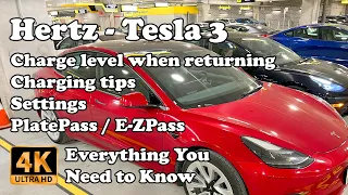 Renting Tesla from Hertz - First time user - What charge level on return? Newark Airport in 4K
