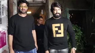 Baahubali Prabhas And KGF Star YASH PARTIES Together At Pali Bhavan Restaurant Mumbai