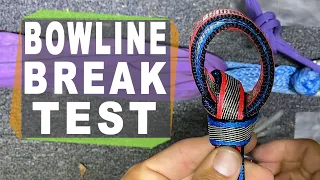 Bowline on a bight break test