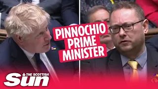 Chaos as SNP MP calls Boris Johnson a "Pinocchio Prime Minister"