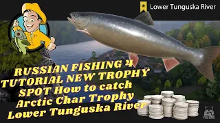 RUSSIAN FISHING 4 TUTORIAL NEW TROPHY SPOT How to catchArctic Char Trophy Lower Tunguska River