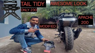 How to install / tail tidy / in Apache RTR 200 / best budget tail tidy / proper  installation