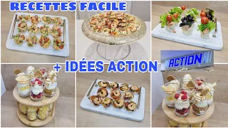 🎉IDÉES ACTION💫4 RECETTES APÉRITIFS DÎNATOIRE FACILE & RAPIDE #action #apéritif #apero #recettefacile